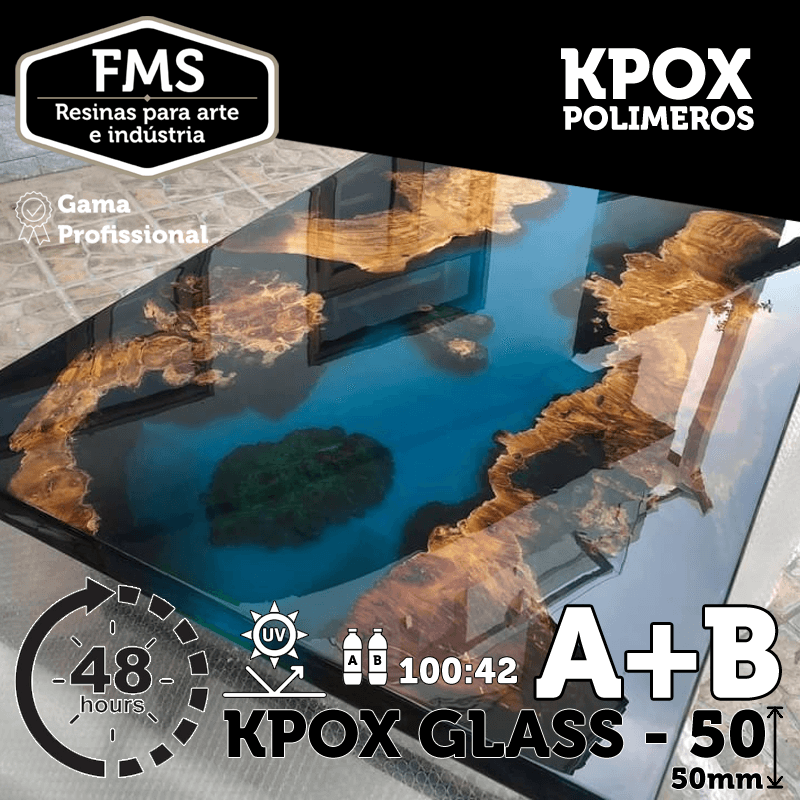 Kpox Glass 50 48Hr (A+B) 100:42 - Fms Artepoxy - Iberica